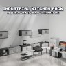 现代工业厨房装饰包Modern Industrial Kitchen Furniture Pack