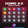 Icons - Icons V.2 | 方方正正的按钮
